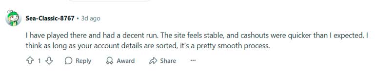 ComeOn casino Reddit discussion