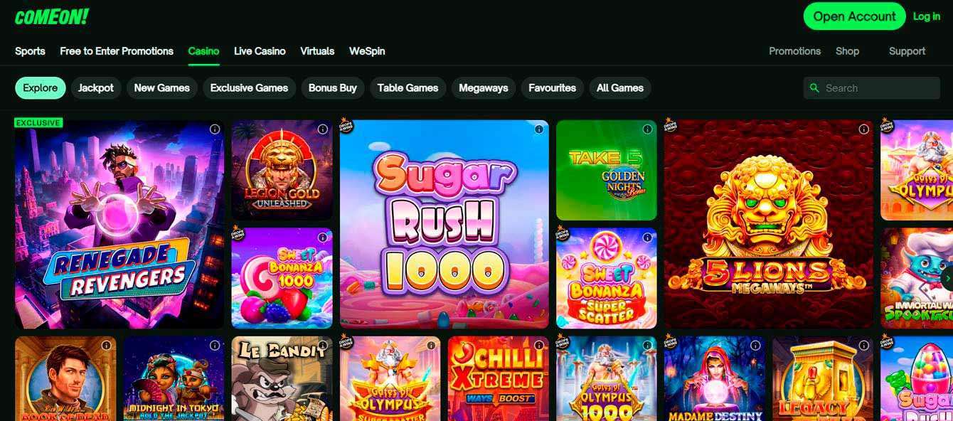 ComeOn combines sports betting with casino games