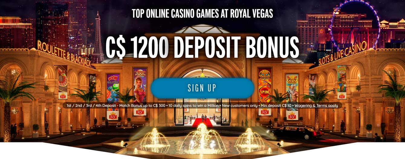 Royal Vegas Casino welcome bonus