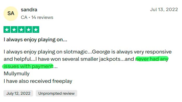 Trustpilot user Sandra review